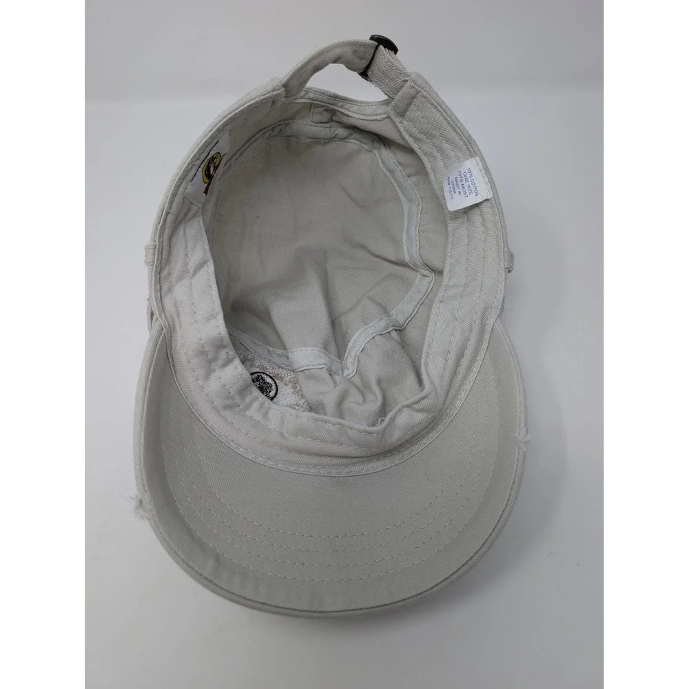 Buc-ee's Cadet Hat Heart Mascot Studded‎ Distressed Military Cap Souvenir Y2K